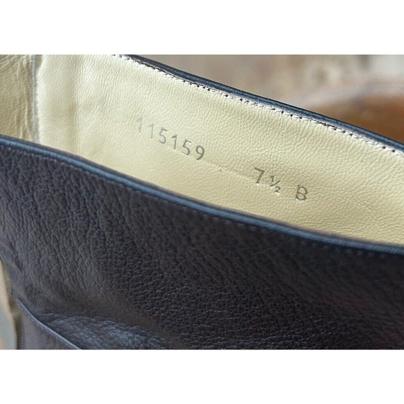 Gucci Brown Leather Ankle Boots Size US 7.5 7 1/2 Zipper Pointed Toe KB - Picture 7 of 8